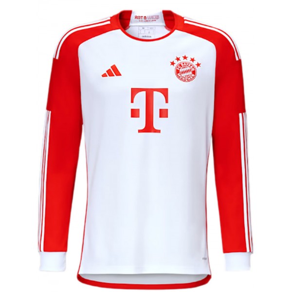 Bayern munich maglia a maniche lunghe da casa divisa da calcio da uomo prima maglia da calcio per abbigliamento sportivo 2023-2024
