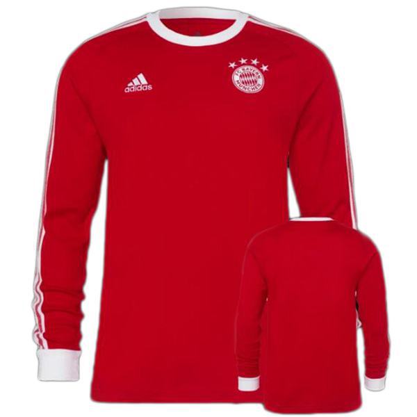 Bayern monaco home retro vintage maglia da calcio manica lunga partita prima maglia da calcio sportiva da uomo rossa