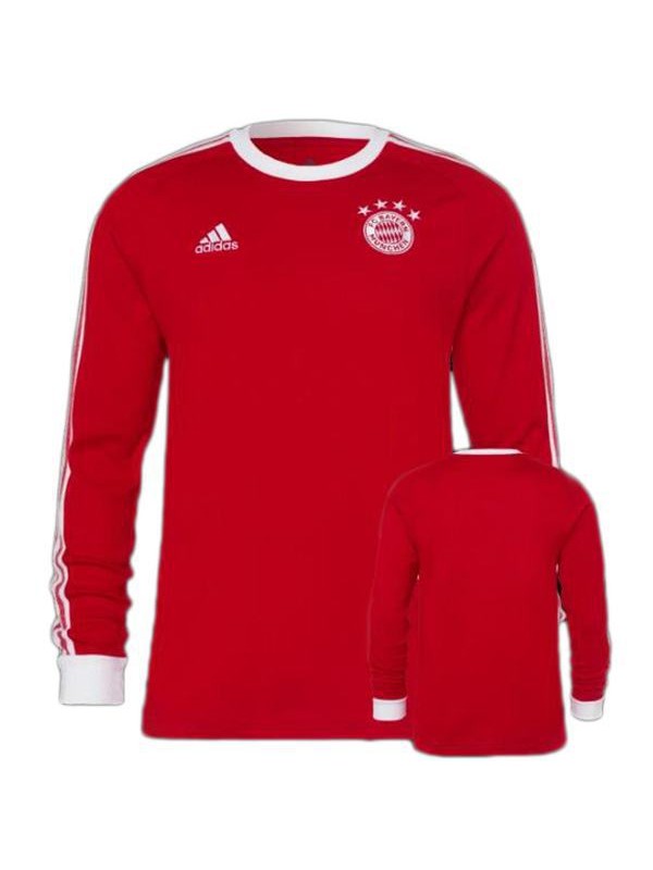 Bayern monaco home retro vintage maglia da calcio manica lunga partita prima maglia da calcio sportiva da uomo rossa