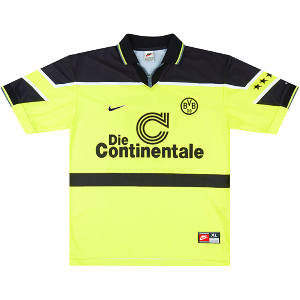 Borussia dortmund maglia retrò casalinga uniforme da calcio vintage da uomo prima maglia sportiva da calcio 1997-1998