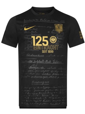 Eintracht Frankfurt maglia del 125° anniversario uniforme da calcio maglia superiore del kit da calcio per abbigliamento sportivo nero da uomo 2024-2025