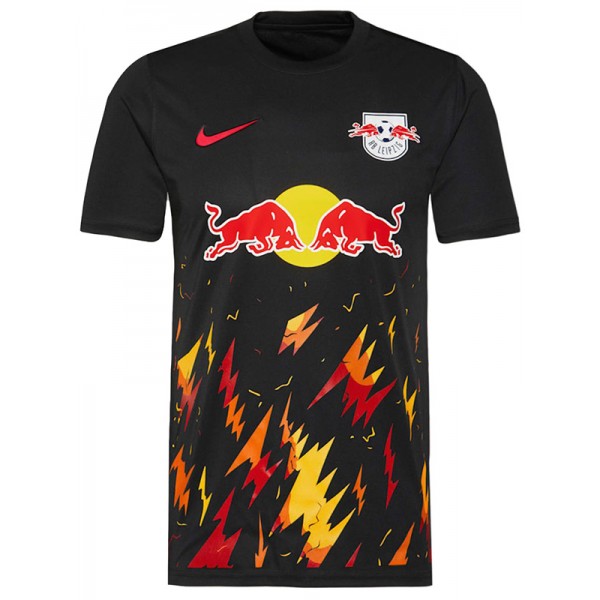 RB Leipzig maglia speciale in fiamme l'uniforme da calcio maglia superiore del kit da calcio per abbigliamento sportivo nero da uomo 2024-2025