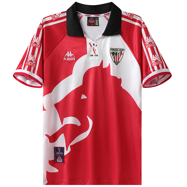 Athletic Bilbao centenario maglia da calcio divisa da uomo maglia da calcio rossa da uomo maglia sportiva 1997-1998
