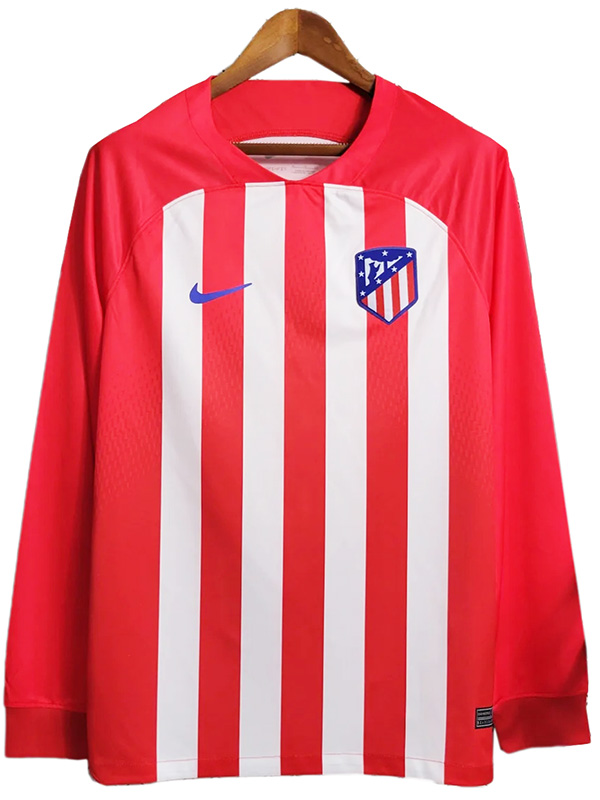 Atlético de Madrid maglia da casa a maniche lunghe prima maglia da calcio per abbigliamento sportivo da uomo divisa da calcio 2023-2024