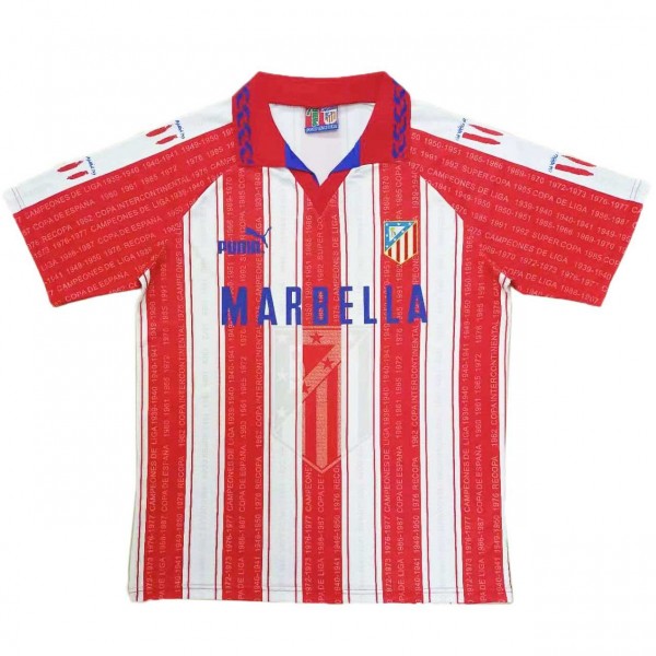 Atlético de Madrid home retro jersey vintage soccer match prima maglia da calcio sportswear da uomo 1995-1996