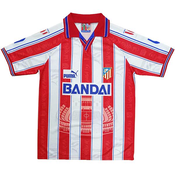 Atlético de Madrid home retro jersey vintage soccer match prima maglia da calcio sportswear da uomo 1996-1997