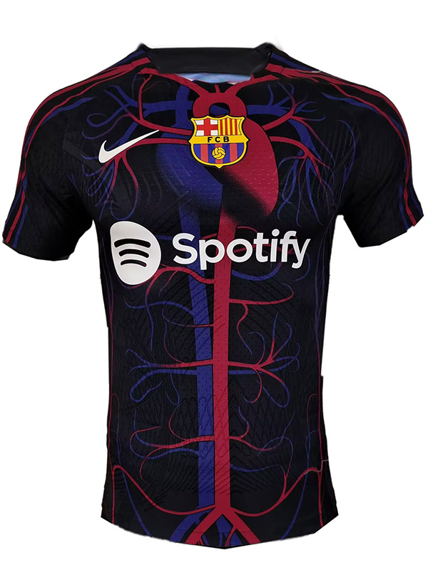 Barcelona 125 ° anniversario maglia speciale da calcio per giocatore del divisa da uomo kit da calcio per abbigliamento sportivo blu scuro 2023-2024