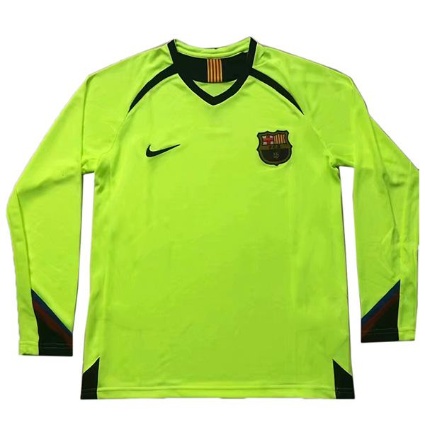 Barcellona maglia da trasferta del seconda maglia da calcio sportiva da uomo a manica lunga retrò 2005-2006