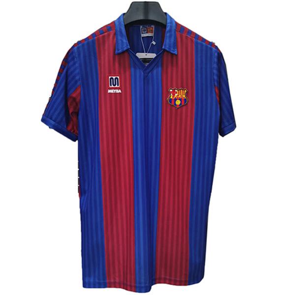 Barcelona home retro soccer jersey FCB maillot match men's first sportwear football shirt 1990-1991