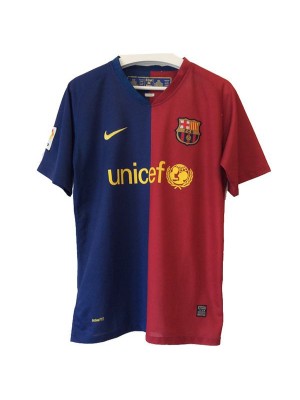 Barcelona home retro soccer jersey maillot match men's 1st sportwear football shirt 2008