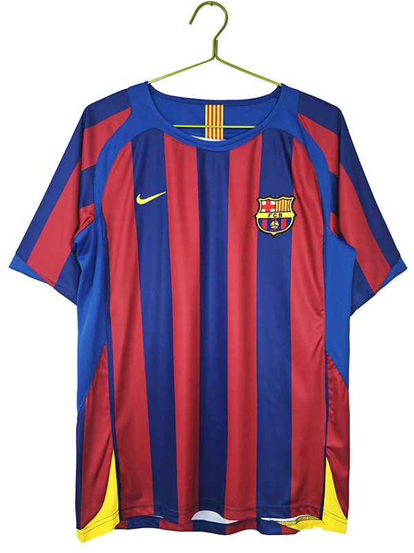 Barcelona Home Retro Soccer Jersey Maillot Match Men's Sportwear Football Shirt 2006 
