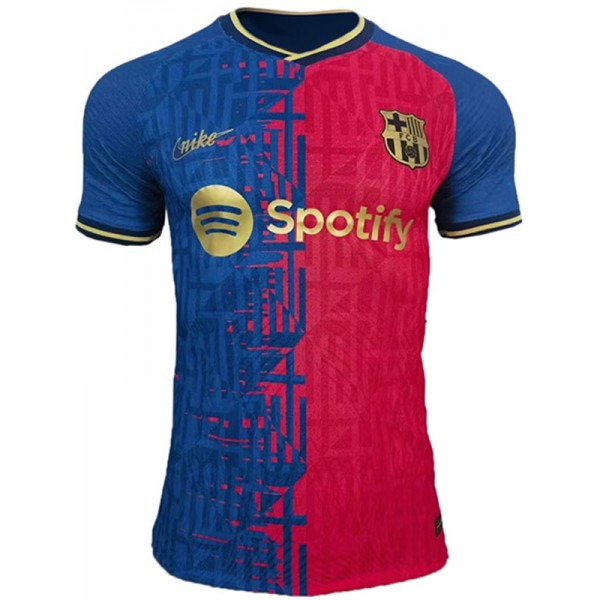 Barcelona edizione speciale maglia giocatore versione uniforme da calcio blu rosso kit abbigliamento sportivo da uomo maglia sportiva da calcio 2023-2024
