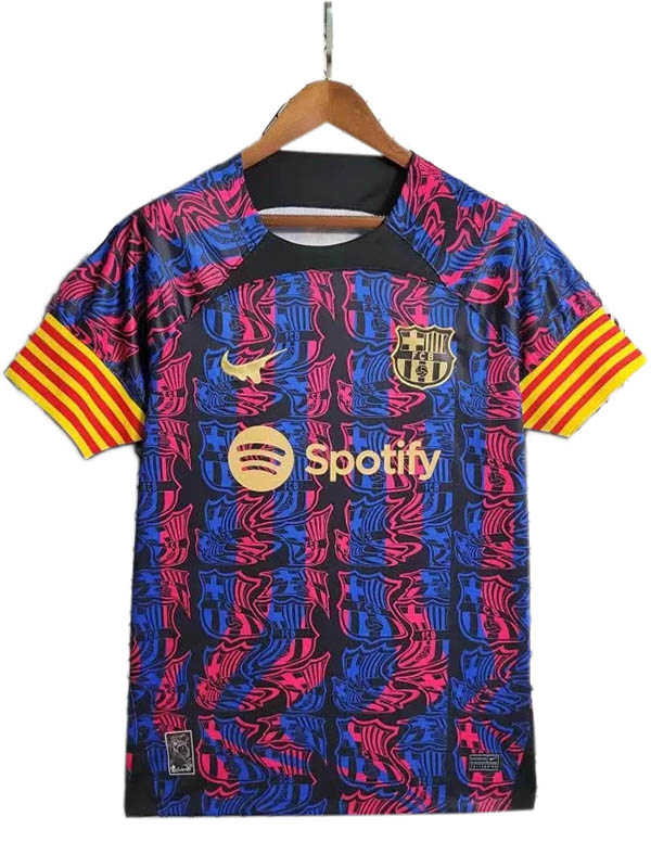 Barcelona maglia in edizione speciale maglia da calcio sportiva da uomo rossa blu uniforme da calcio 2023-2024