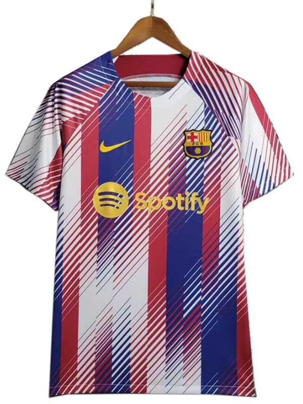 Barcelona maglia da allenamento pre-partita uniforme da calcio abbigliamento sportivo da uomo maglia sportiva 2024-2025