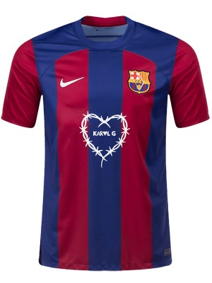 Barcelona x Karol G maglia da casa uniforme da calcio Maglia sportiva da calcio da uomo 2023-2024