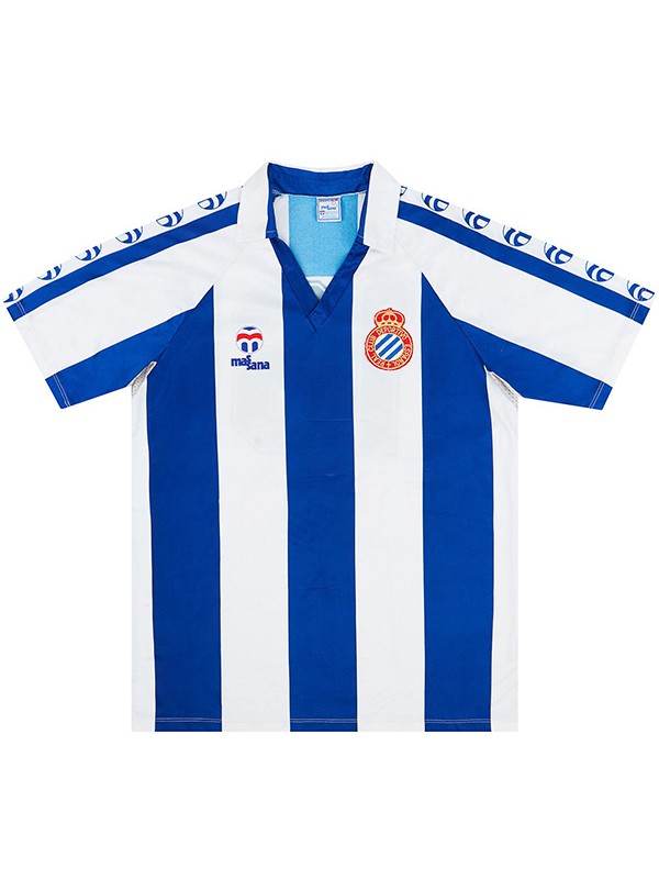 Espanyol casalinga maglia retrò Maglia sportiva da uomo per la prima divisa da calcio dell'uniforme da calcio 1984-1989