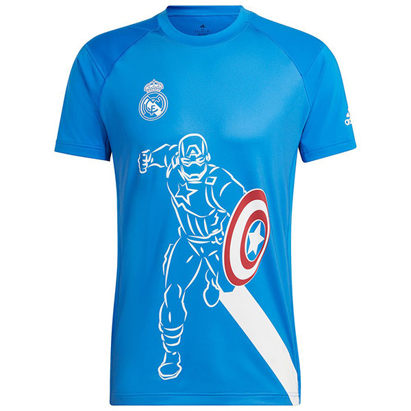 Real madrid Avengers edizione speciale maglia da calcio uniforme da calcio da uomo magliette sportive maglia blu 2022-2023