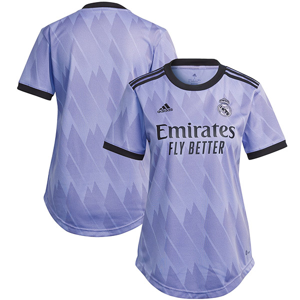 Real Madrid maglia da trasferta femminile del seconda divisa da calcio da donna abbigliamento sportivo da calcio top maglia sportiva 2022-2023
