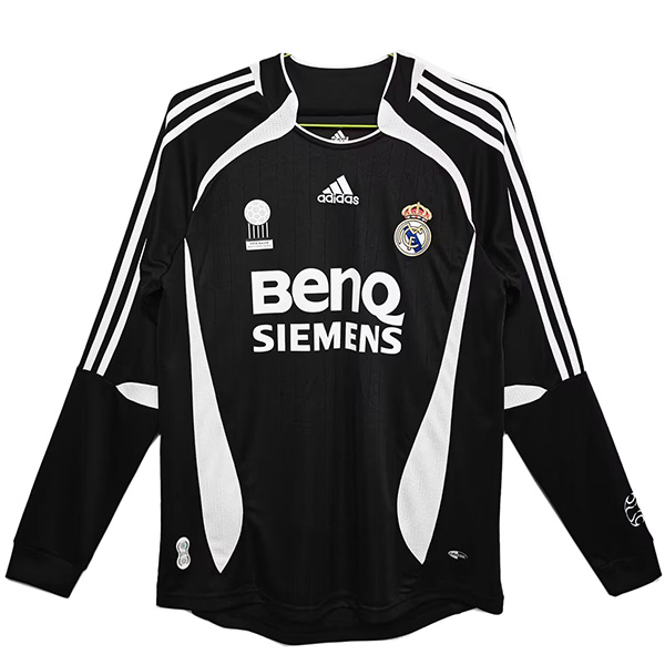 Real Madrid maglia storica da trasferta a maniche lunghe del maglia da calcio da uomo divisa vintage 2006-2007