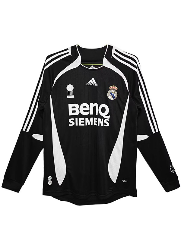 Real Madrid maglia storica da trasferta a maniche lunghe del maglia da calcio da uomo divisa vintage 2006-2007