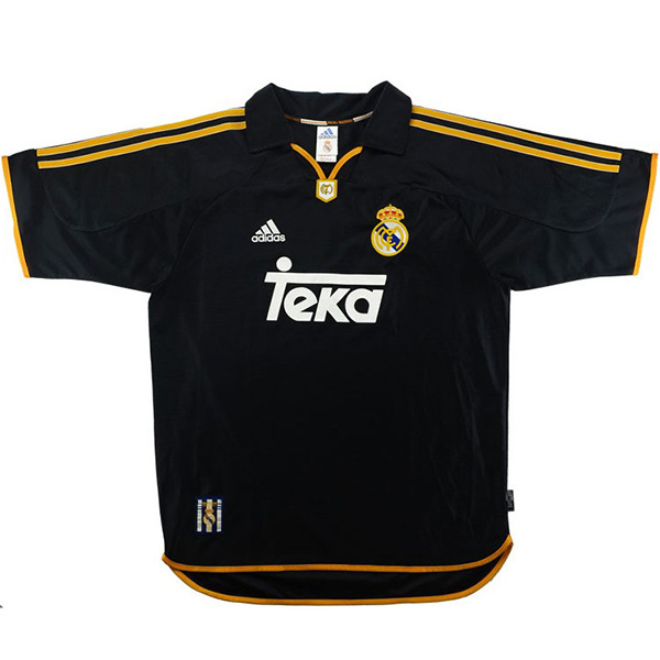 Real Madrid maglia da calcio maschile dell'uniforme da calcio della seconda retro jersey del 1999-2001
