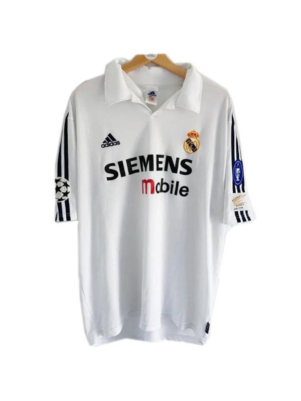 Real madrid home retro soccer jersey maillot match men's first sportwear football shirt 2003