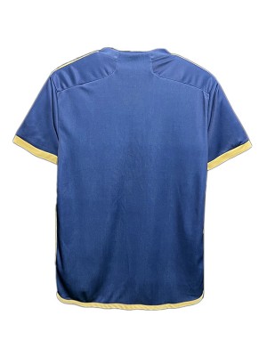 Real madrid edizione speciale maglia uniforme da calcio kit blu abbigliamento sportivo da uomo magliette sportive 2023-2024