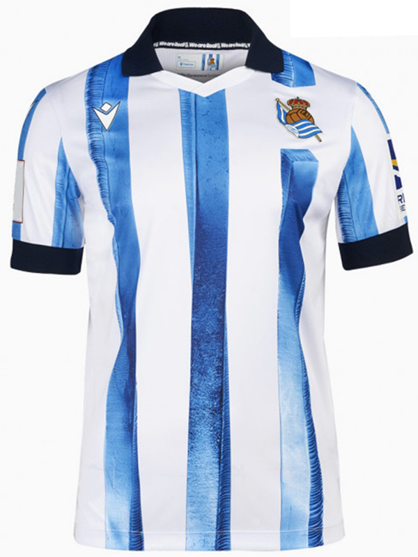 Real Sociedad maglia da casa uniforme da calcio prima maglia sportiva da uomo per abbigliamento sportivo 2023-2024