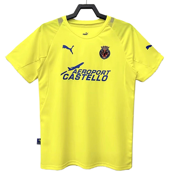 Villarreal retro maglia da casa camicia sportiva da uomo divisa da calcio 2005-2006 
