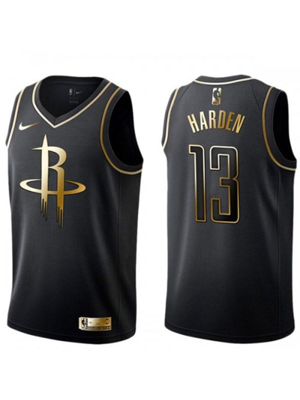 2019 All Star Game Houston Rockets 13 James Harden Basketball Jersey Nba Black Gold Swingman Vest