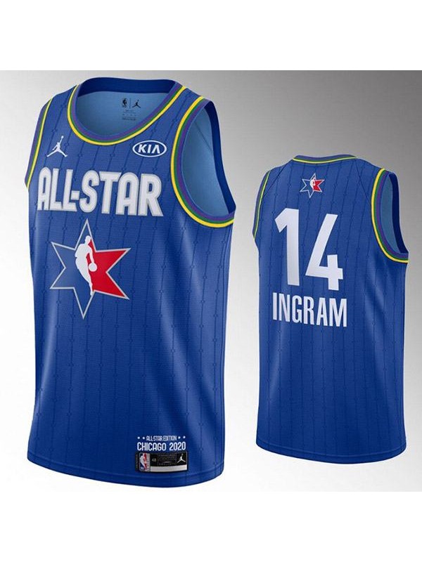 2020 all star game jordan new orleans pelicans brandon ingram 14 nba basketball swingman jersey blue edition shirt