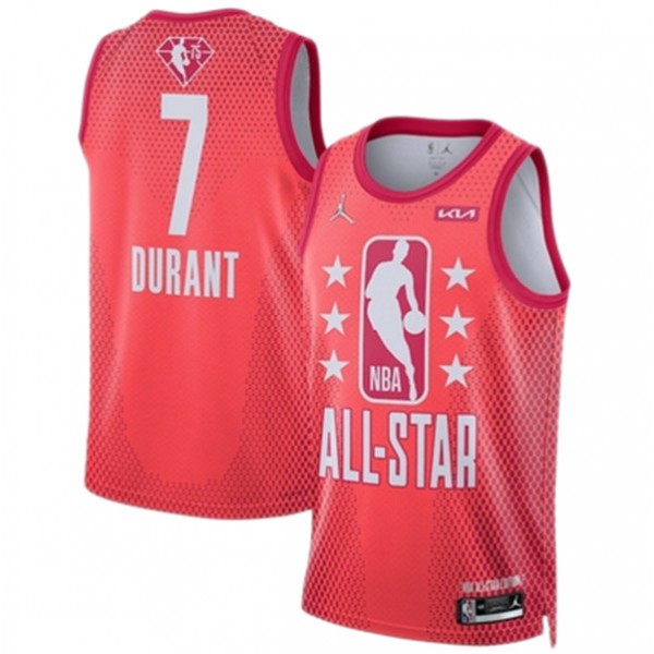 2022 all star game brooklyn nets 7 kevin durant jersey basket uniforme swingman kit edizione limitata maglia rossa