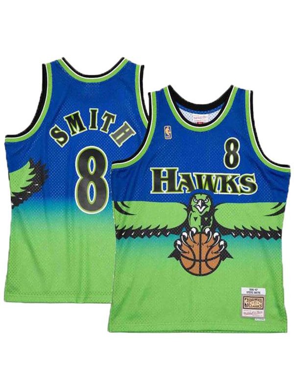 Atlanta Hawks 8 Steve Smith road swingman retro jersey basketball shirt Nba swingman vest 1996-1997