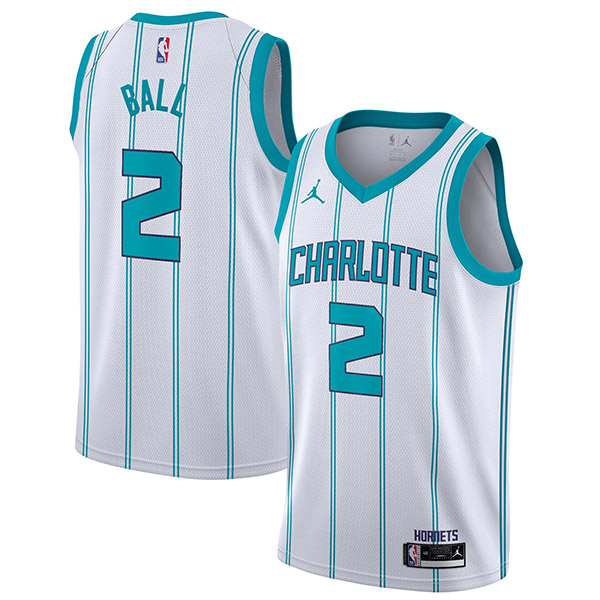 Charlotte Hornets 2 LaMelo Ball maglia 75a divisa da basket città swingman kit in edizione limitata maglia bianca 2022