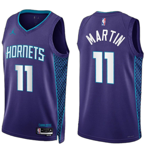 Charlotte Hornets Maglia Cody Martin dei 11 viola dichiarazione edizione uniforme da basket maglia swingman limitata 2023