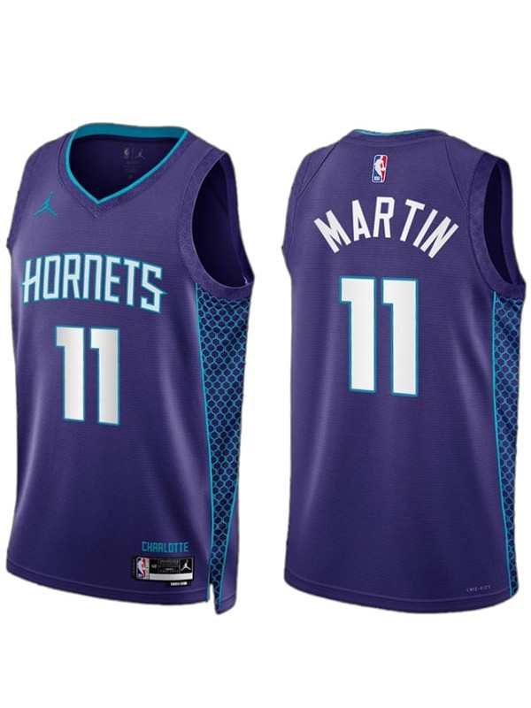 Charlotte Hornets Maglia Cody Martin dei 11 viola dichiarazione edizione uniforme da basket maglia swingman limitata 2023