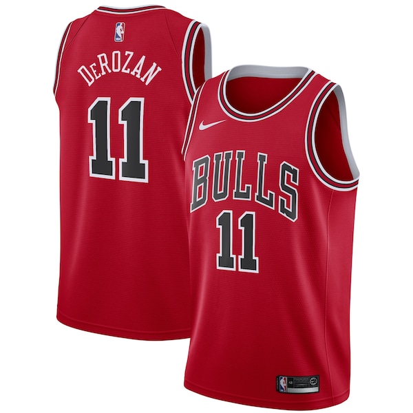 Chicago Bulls 11 Demar DeRozan maglia città basket uniforme swingman kit rosso maglia edizione limitata 2022