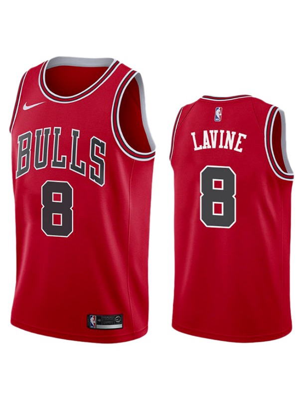 Chicago Bulls 8 Zach LaVine jersey città basket uniforme swingman kit rosso maglia edizione limitata 2022