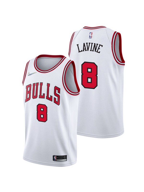 Chicago Bulls 8 Zach LaVine jersey città basket uniforme swingman bianco kit maglia edizione limitata 2022