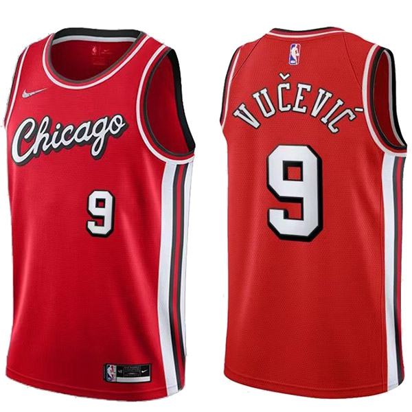 Chicago Bulls 9 Vucevic jersey red basketball uniform swingman kit limited edition shirt 2022-2023