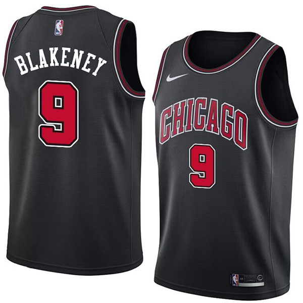 Chicago bulls city edition swingman jersey men's Antonio Blakeney 9 black basketball limited vest