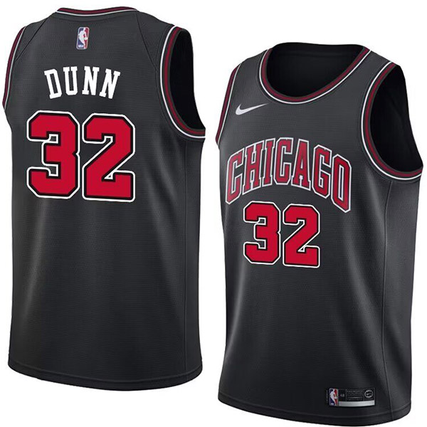 Chicago bulls city edition swingman jersey men's Kris Dunn 32 black basketball limited vest