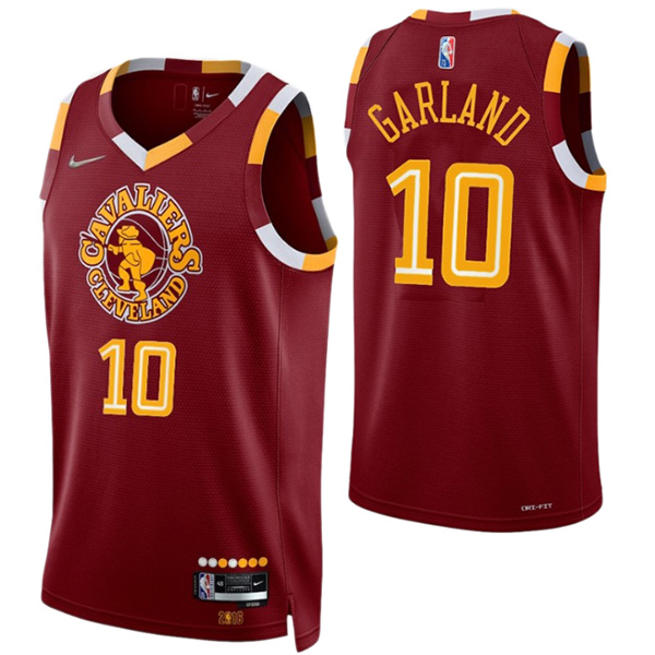 Cleveland Cavaliers 10 Darius Garland maglia da basket da uomo maglia rossa in edizione limitata swingman maglia rossa 2022