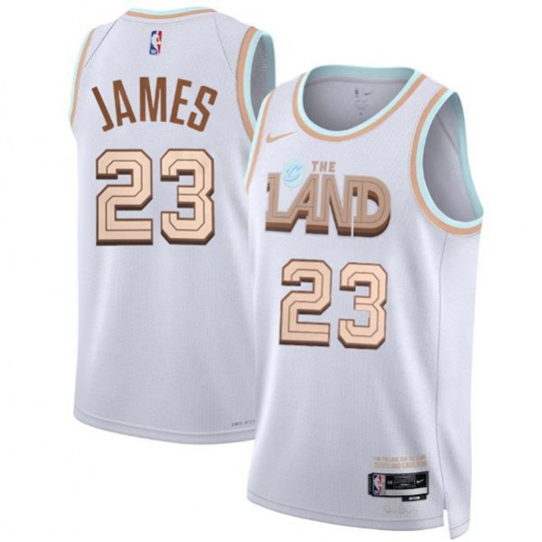 Cleveland Cavaliers 23 James jersey basketball uniform white swingman limited edition kit 2022-2023