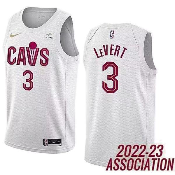 Cleveland Cavaliers 3 Levert maglia da basket uniforme bianca swingman kit in edizione limitata 2022-2023