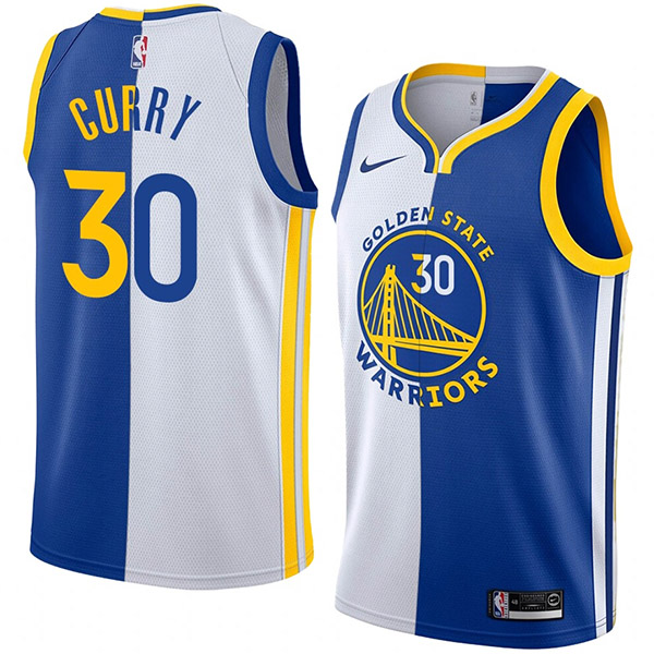 Golden State Warriors maglia 30 Stephen Curry la maglia da basket della città divisa swingman blu bianco maglia in edizione limitata 2022