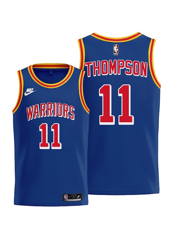 Golden state warriors klay thompson 75th anniversary jersey classic edition royal blue vest 2021