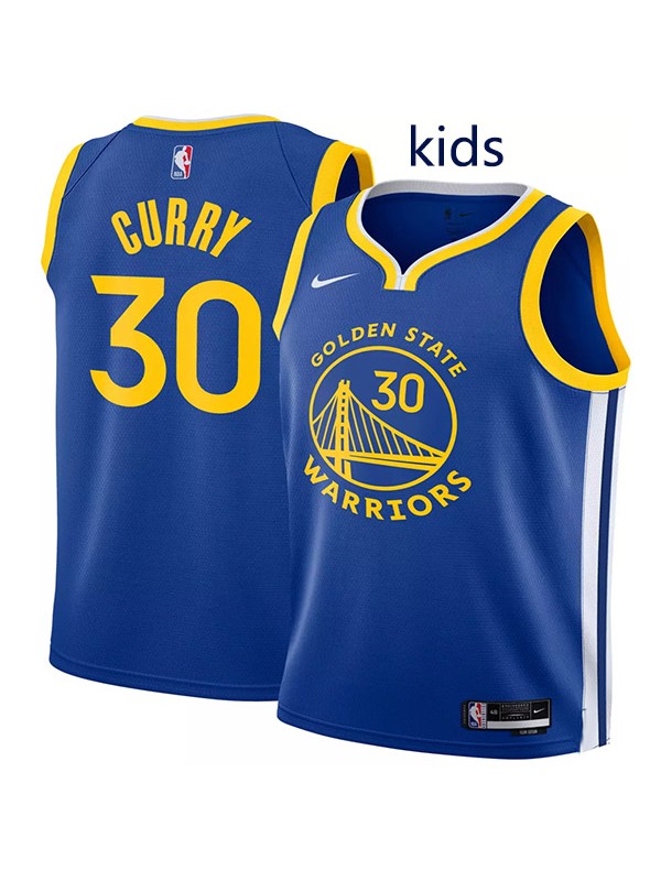 Golden State Warriors Stephen Curry 30 kids city edition swingman jersey youth uniform children basketball navy limited vest