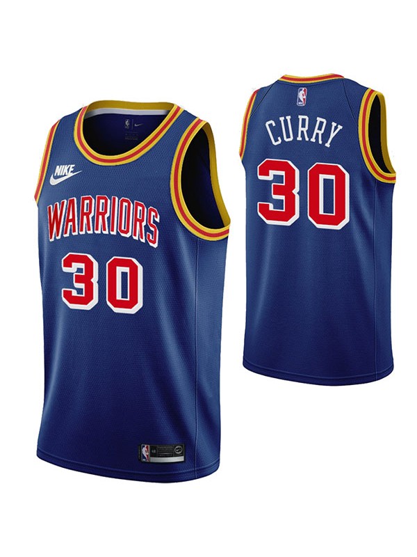 Golden state warriors stephen curry 75th anniversary jersey classic edition blue vest 2021