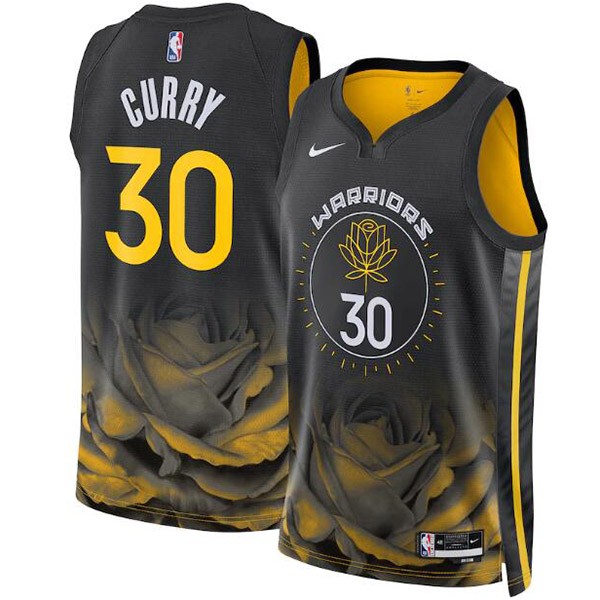 Golden State Warriors Stephen Curry jersey unisex swingman uniform city edition kit black shirt 2022-2023 